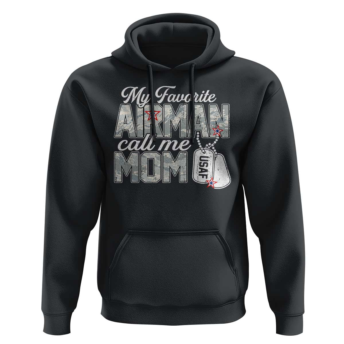 Proud Air Force Family Hoodie My Favorite Airman Calls Me Mom - Wonder Print Shop