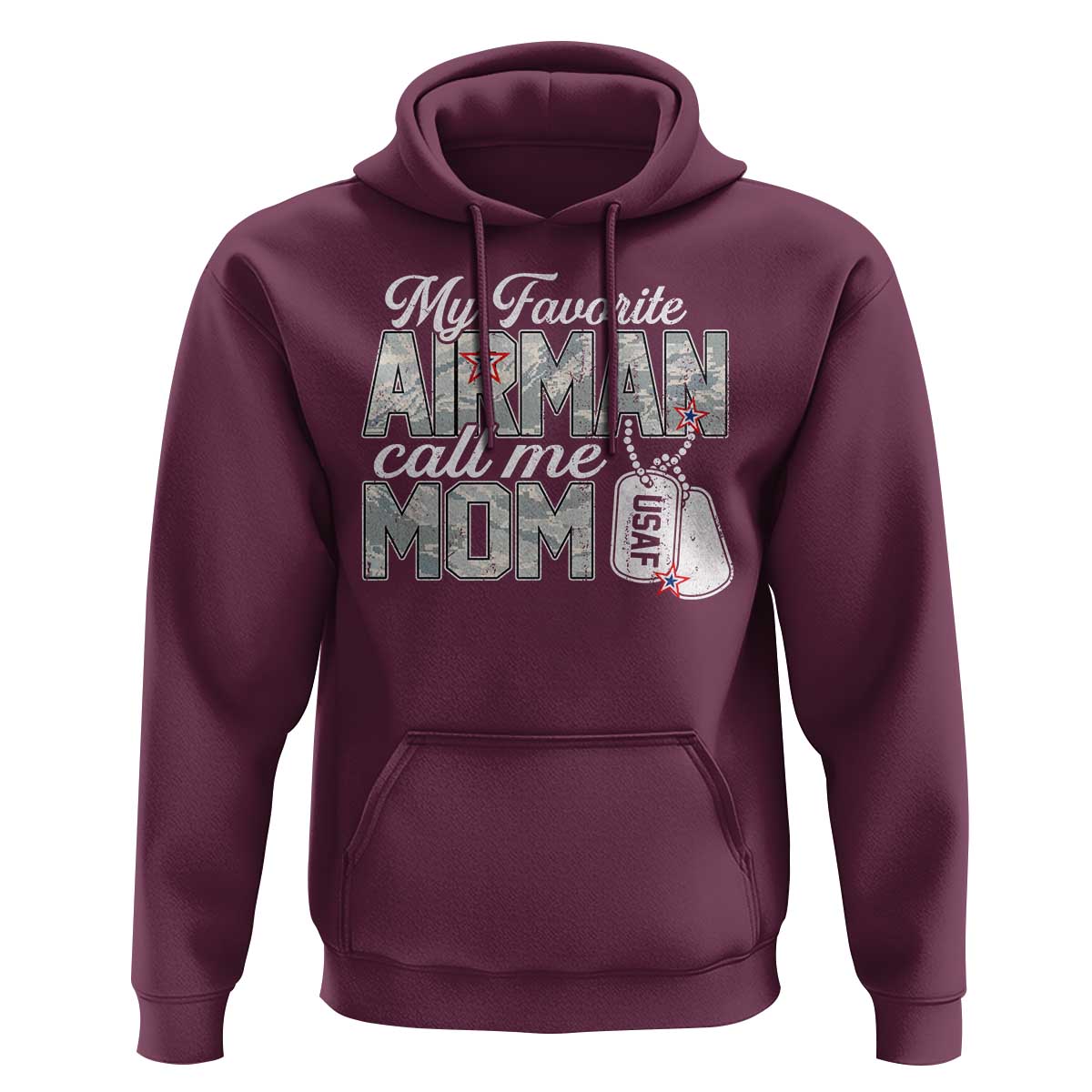 Proud Air Force Family Hoodie My Favorite Airman Calls Me Mom - Wonder Print Shop