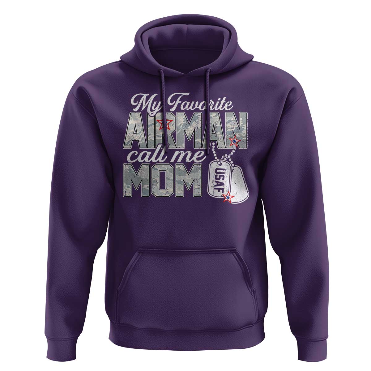 Proud Air Force Family Hoodie My Favorite Airman Calls Me Mom - Wonder Print Shop