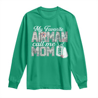 Proud Air Force Family Long Sleeve Shirt My Favorite Airman Calls Me Mom - Wonder Print Shop