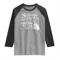 Proud Air Force Family Raglan Shirt My Favorite Airman Calls Me Mom - Wonder Print Shop