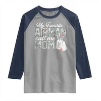 Proud Air Force Family Raglan Shirt My Favorite Airman Calls Me Mom - Wonder Print Shop