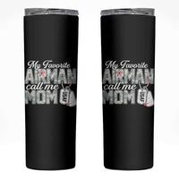 Proud Air Force Family Skinny Tumbler My Favorite Airman Calls Me Mom - Wonder Print Shop