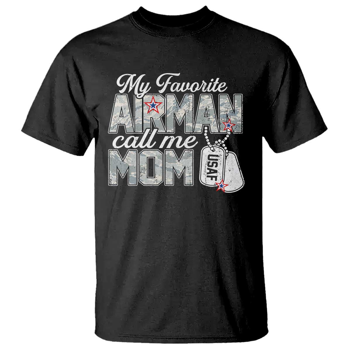 Proud Air Force Family T Shirt My Favorite Airman Calls Me Mom - Wonder Print Shop