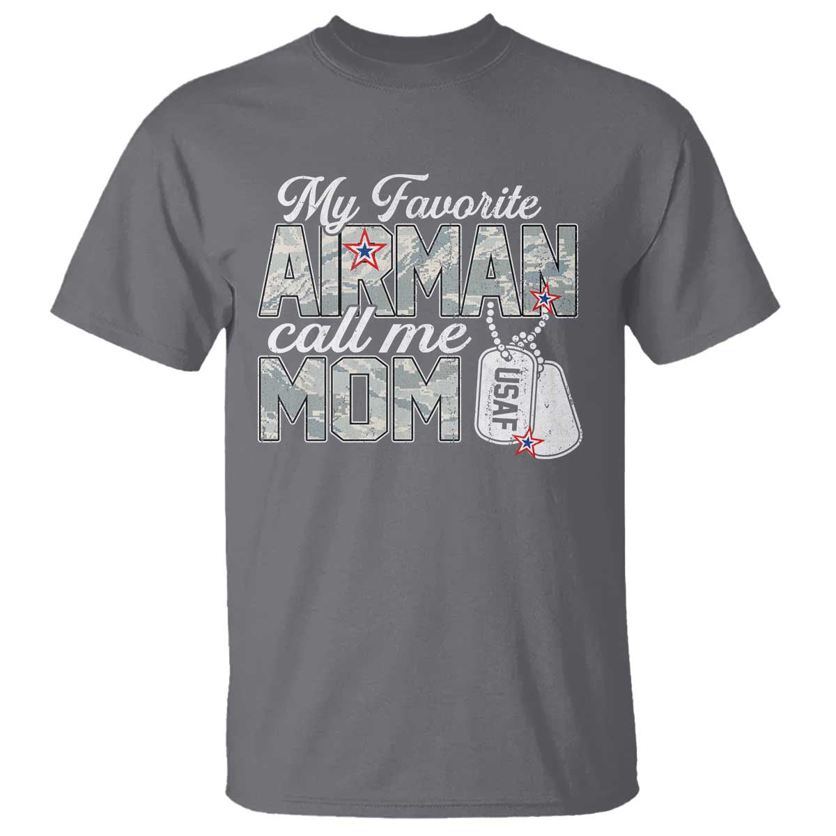 Proud Air Force Family T Shirt My Favorite Airman Calls Me Mom - Wonder Print Shop