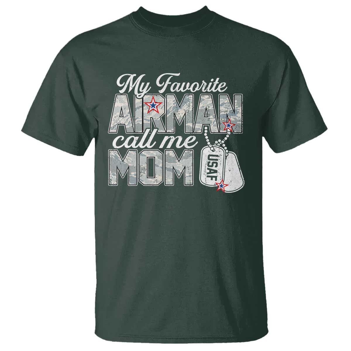 Proud Air Force Family T Shirt My Favorite Airman Calls Me Mom - Wonder Print Shop