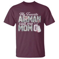 Proud Air Force Family T Shirt My Favorite Airman Calls Me Mom - Wonder Print Shop
