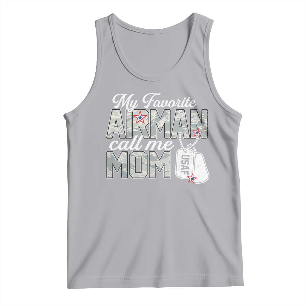 Proud Air Force Family Tank Top My Favorite Airman Calls Me Mom - Wonder Print Shop