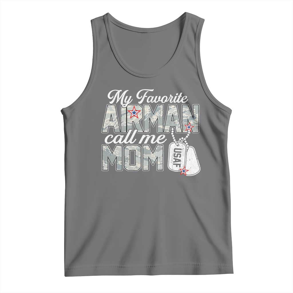 Proud Air Force Family Tank Top My Favorite Airman Calls Me Mom - Wonder Print Shop