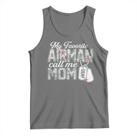 Proud Air Force Family Tank Top My Favorite Airman Calls Me Mom - Wonder Print Shop