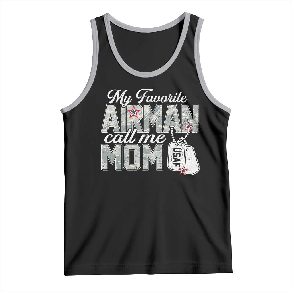 Proud Air Force Family Tank Top My Favorite Airman Calls Me Mom - Wonder Print Shop