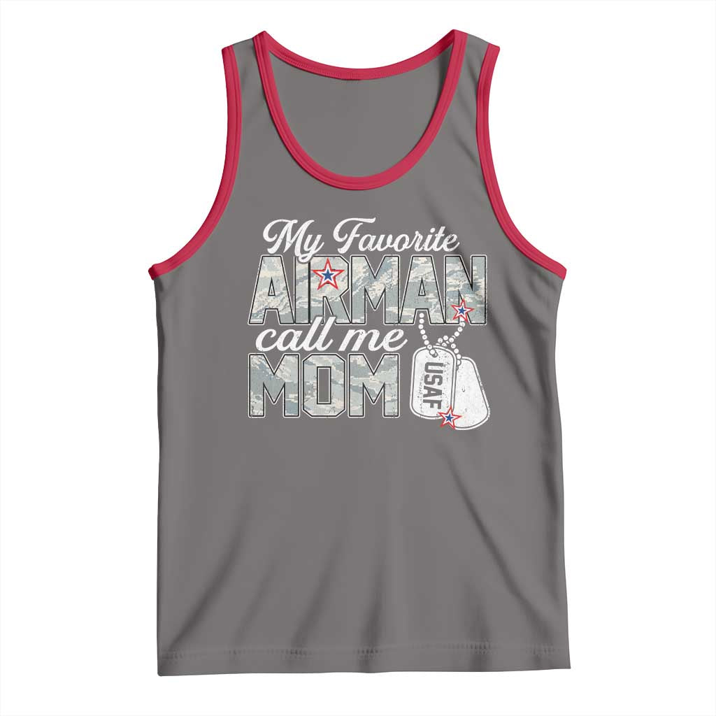 Proud Air Force Family Tank Top My Favorite Airman Calls Me Mom - Wonder Print Shop