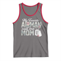 Proud Air Force Family Tank Top My Favorite Airman Calls Me Mom - Wonder Print Shop