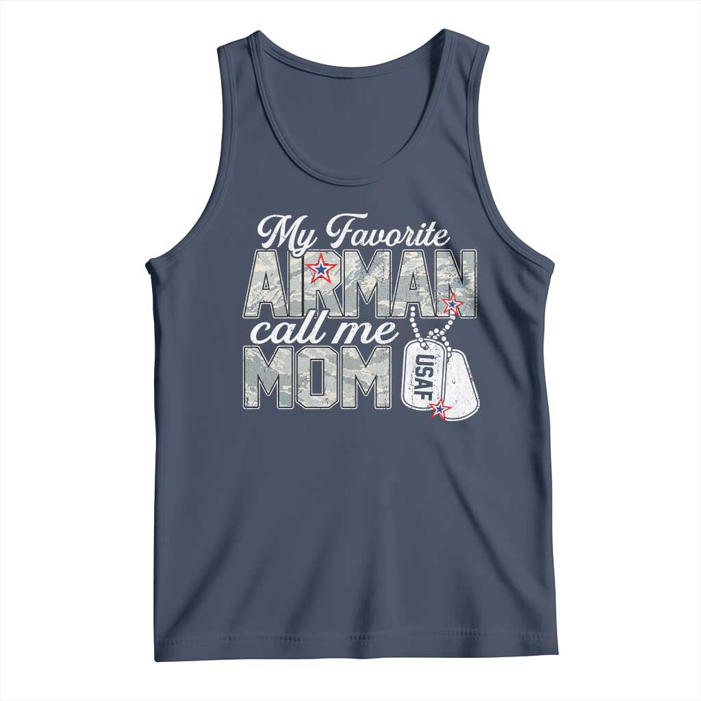 Proud Air Force Family Tank Top My Favorite Airman Calls Me Mom - Wonder Print Shop