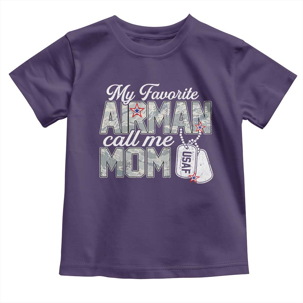 Proud Air Force Family Toddler T Shirt My Favorite Airman Calls Me Mom - Wonder Print Shop