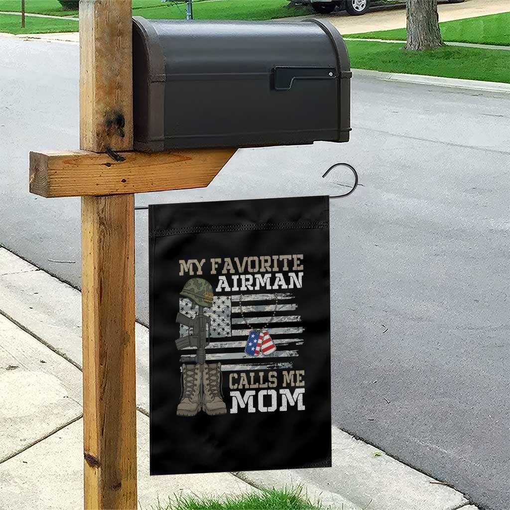 Proud Air Force Mom Garden Flag My Favorite Airman Military Family Camo US Flag - Wonder Print Shop