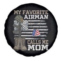 Proud Air Force Mom Spare Tire Cover My Favorite Airman Military Family Camo US Flag - Wonder Print Shop