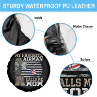 Proud Air Force Mom Spare Tire Cover My Favorite Airman Military Family Camo US Flag - Wonder Print Shop