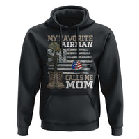Proud Air Force Mom Hoodie My Favorite Airman Military Family Camo US Flag - Wonder Print Shop