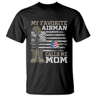 Proud Air Force Mom T Shirt My Favorite Airman Military Family Camo US Flag - Wonder Print Shop