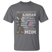 Proud Air Force Mom T Shirt My Favorite Airman Military Family Camo US Flag - Wonder Print Shop