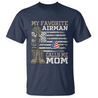 Proud Air Force Mom T Shirt My Favorite Airman Military Family Camo US Flag - Wonder Print Shop