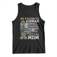 Proud Air Force Mom Tank Top My Favorite Airman Military Family Camo US Flag - Wonder Print Shop