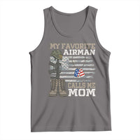 Proud Air Force Mom Tank Top My Favorite Airman Military Family Camo US Flag - Wonder Print Shop