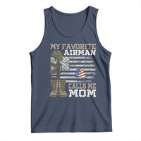 Proud Air Force Mom Tank Top My Favorite Airman Military Family Camo US Flag - Wonder Print Shop