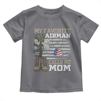 Proud Air Force Mom Toddler T Shirt My Favorite Airman Military Family Camo US Flag - Wonder Print Shop