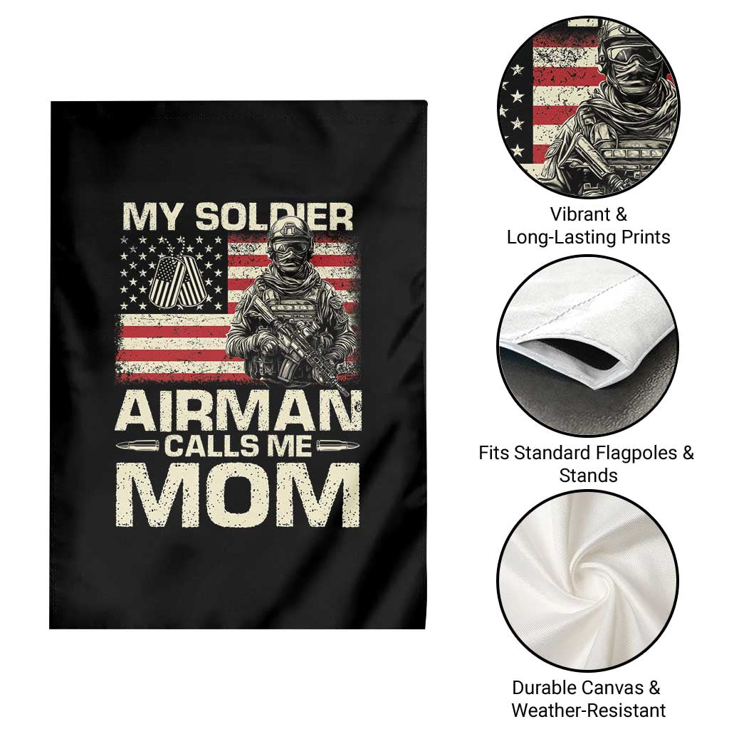 Proud Air Force Mom Garden Flag My Soldier Airman Calls Me Mom US Flag - Wonder Print Shop