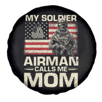 Proud Air Force Mom Spare Tire Cover My Soldier Airman Calls Me Mom US Flag - Wonder Print Shop