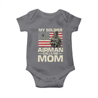 Proud Air Force Mom Baby Onesie My Soldier Airman Calls Me Mom US Flag - Wonder Print Shop