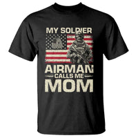 Proud Air Force Mom T Shirt My Soldier Airman Calls Me Mom US Flag - Wonder Print Shop