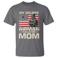 Proud Air Force Mom T Shirt My Soldier Airman Calls Me Mom US Flag - Wonder Print Shop