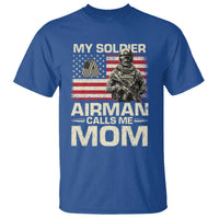 Proud Air Force Mom T Shirt My Soldier Airman Calls Me Mom US Flag - Wonder Print Shop