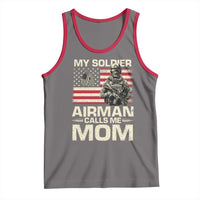 Proud Air Force Mom Tank Top My Soldier Airman Calls Me Mom US Flag - Wonder Print Shop