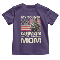Proud Air Force Mom Toddler T Shirt My Soldier Airman Calls Me Mom US Flag - Wonder Print Shop