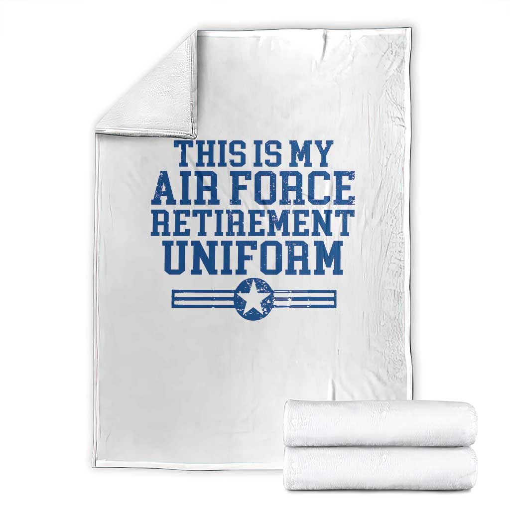 Veteran US Air Force Throw Blanket This Is My Retirement Uniform - Wonder Print Shop