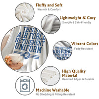 Veteran US Air Force Throw Blanket This Is My Retirement Uniform - Wonder Print Shop