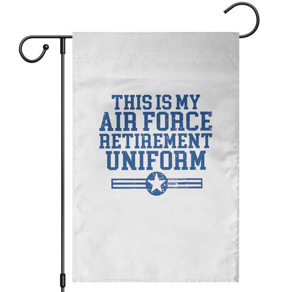 Veteran US Air Force Garden Flag This Is My Retirement Uniform - Wonder Print Shop