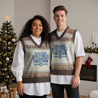 Veteran US Air Force V-Neck Knit Sweater Vest This Is My Retirement Uniform - Wonder Print Shop