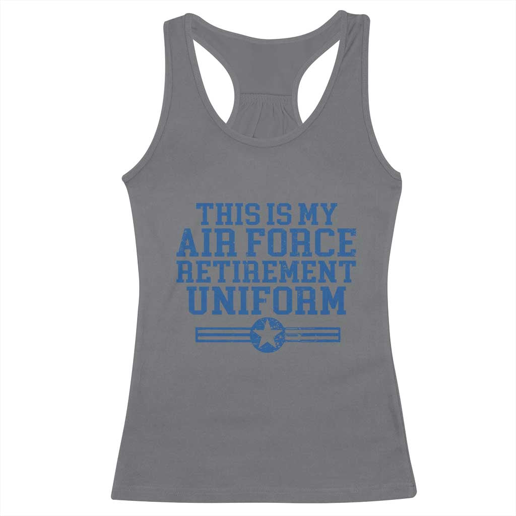 Veteran US Air Force Racerback Tank Top This Is My Retirement Uniform - Wonder Print Shop