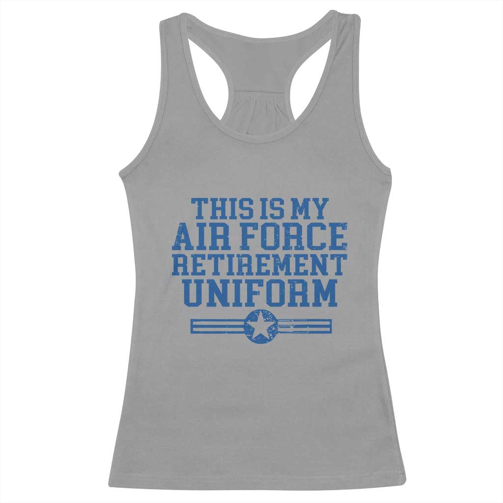 Veteran US Air Force Racerback Tank Top This Is My Retirement Uniform - Wonder Print Shop