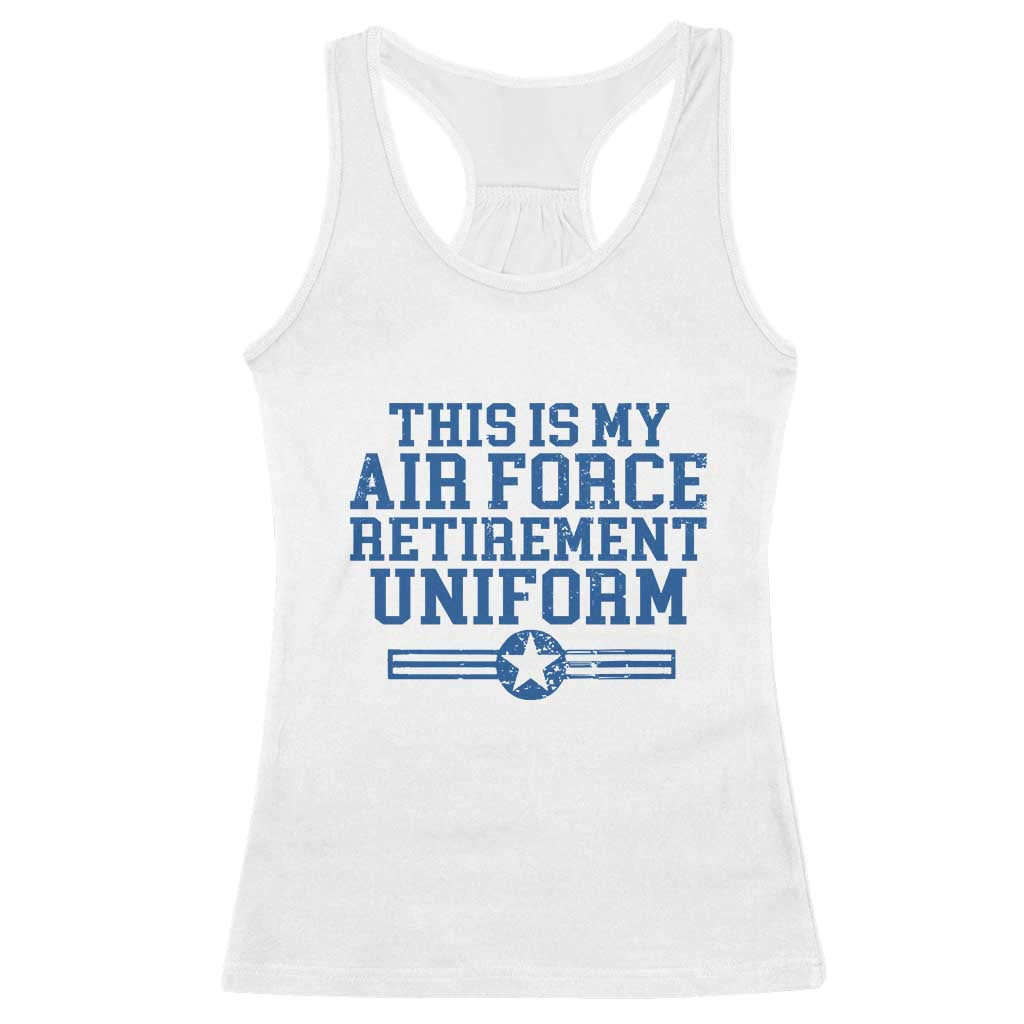 Veteran US Air Force Racerback Tank Top This Is My Retirement Uniform - Wonder Print Shop