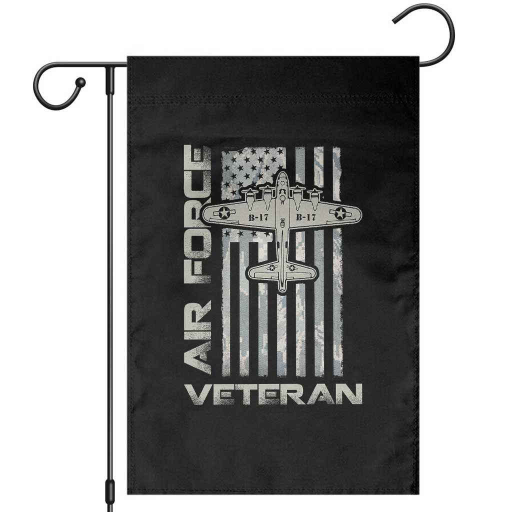 Air Force Veteran Garden Flag Vintage Camo USA Flag Veterans - Wonder Print Shop