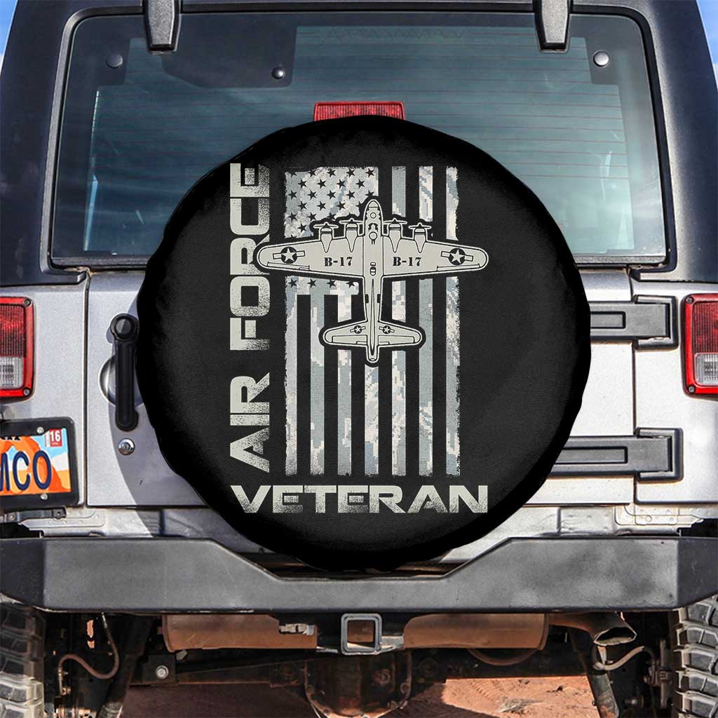 Air Force Veteran Spare Tire Cover Vintage Camo USA Flag Veterans - Wonder Print Shop