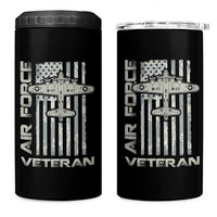 Air Force Veteran 4 in 1 Can Cooler Tumbler Vintage Camo USA Flag Veterans - Wonder Print Shop