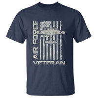 Air Force Veteran T Shirt Vintage Camo USA Flag Veterans - Wonder Print Shop