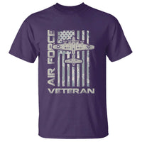 Air Force Veteran T Shirt Vintage Camo USA Flag Veterans - Wonder Print Shop